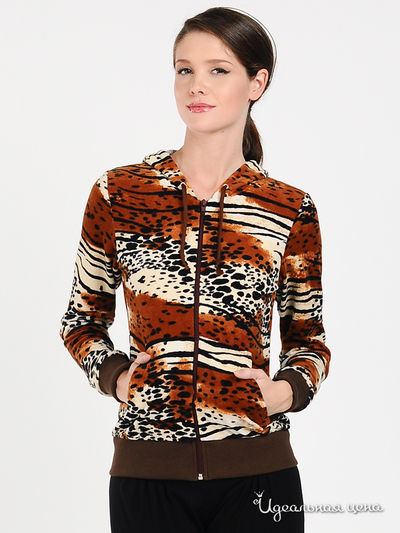 Толстовка Веста, цвет цвет черный / коричневый