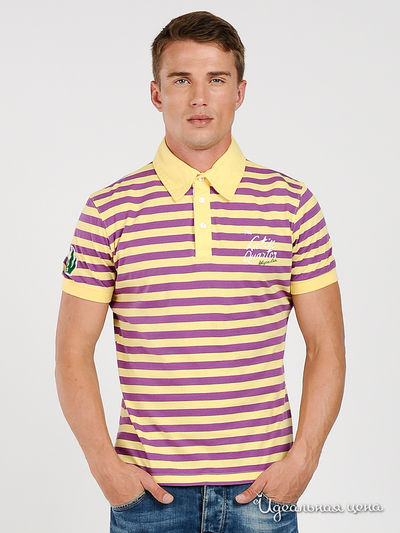 Футболка-поло BlYO3, цвет цвет желтый / фиолетовый