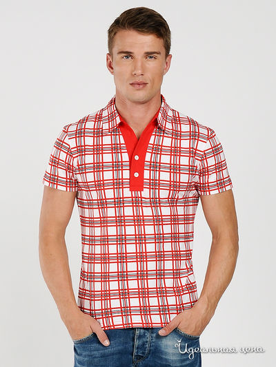 Футболка-поло BlYO3, цвет цвет красный / белый