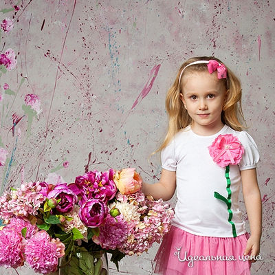 Футболка Picoletto, цвет цвет белый / розовый