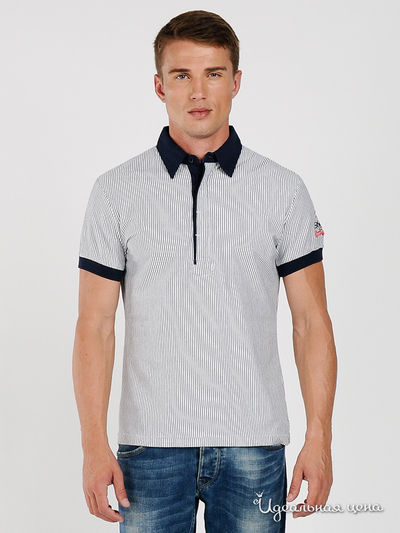 Футболка-поло BlYO3, цвет цвет белый / темно-синий