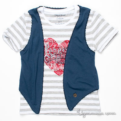 Футболка Pepe Jeans, цвет цвет белый / серый / синий