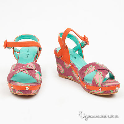 Босоножки Anre Tani, цвет цвет розово-зеленый