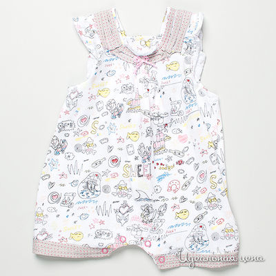 Полукомбинезон Chicco, цвет цвет белый / мультиколор