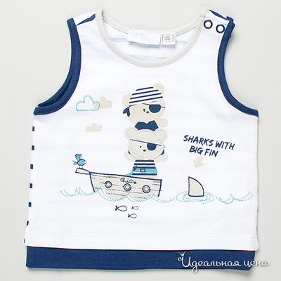 Майка Chicco, цвет цвет белый / темно-синий