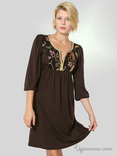 Платье Alisa fashion, цвет цвет коричневый