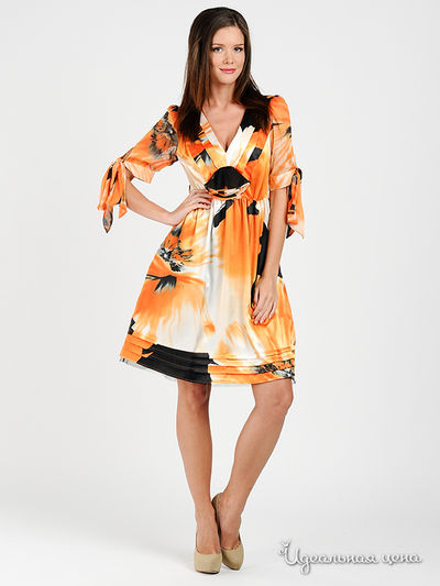 Платье Aftershock, цвет цвет черный / оранжевый / белый