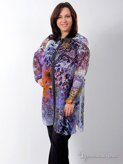 Блуза Wisell, цвет цвет сиреневый / мультиколор