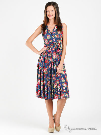 Платье Майская роза, цвет цвет синий