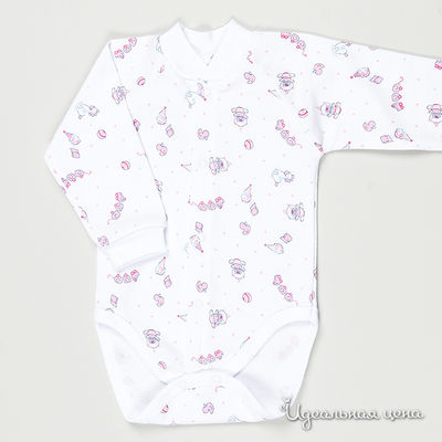 Боди Бемби, цвет цвет белый / розовый