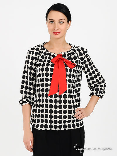 Блузка Quattro, цвет цвет молочный / черный