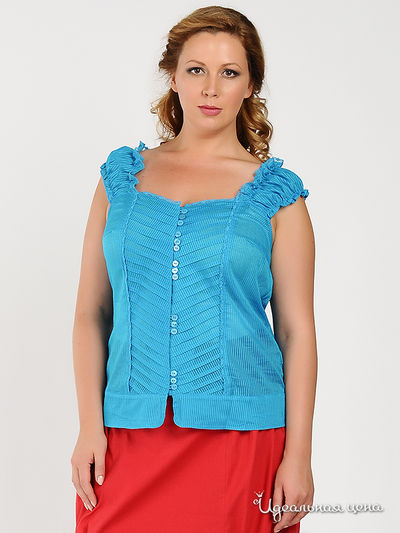 Блуза Natura, цвет цвет голубой