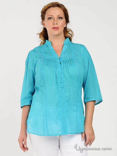 Блуза Natura, цвет цвет голубой