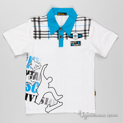 Футболка-поло D.S.Ben, цвет цвет белый / голубой