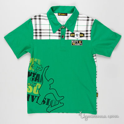 Футболка-поло D.S.Ben, цвет цвет белый / зеленый