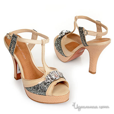 Босоножки Kurt Geiger, цвет цвет бежевый