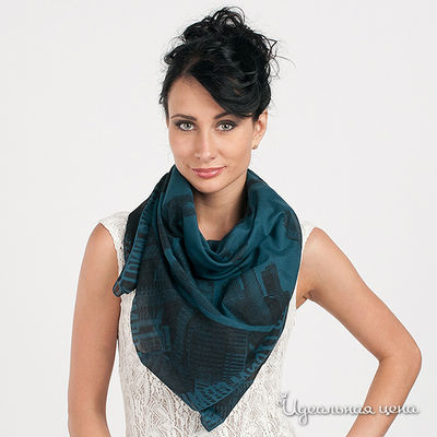 Шарф Tom Tailor, цвет цвет темно-бирюзовый / черный
