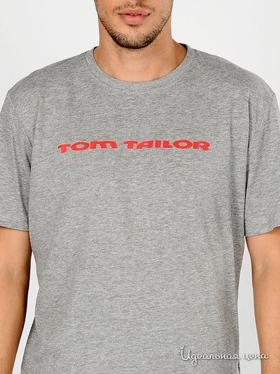 Футболка Tom Tailor мужская, цвет серый меланж