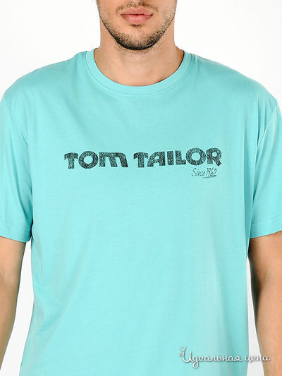 Футболка Tom Tailor мужская, цвет бирюзовый
