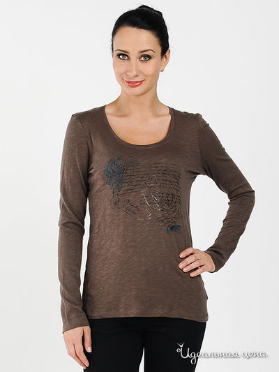 Лонгслив Tom Tailor, цвет цвет коричневый