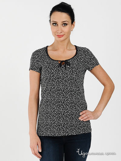 Блуза Tom Tailor, цвет цвет черный / белый / принт горох