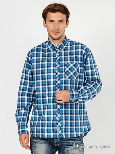 Рубашка Tom Tailor, цвет цвет синий / принт клетка