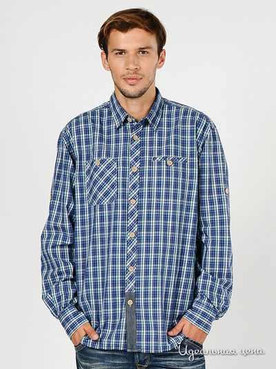 Рубашка Tom Tailor, цвет цвет синий / принт клетка