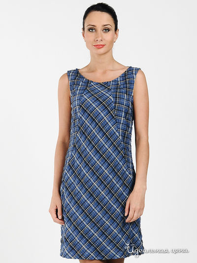 Платье Tom Tailor, цвет цвет синий / принт клетка