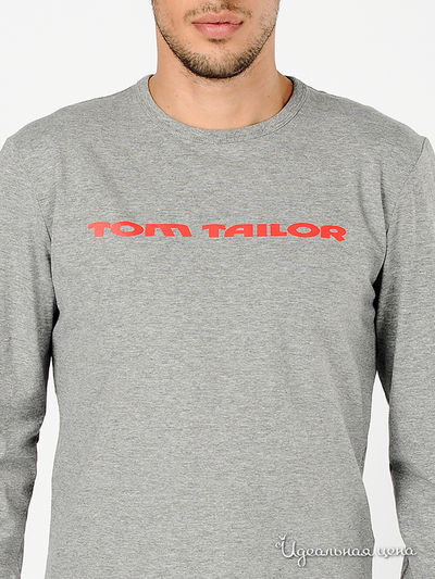 Лонгслив Tom Tailor мужской, цвет серый меланж