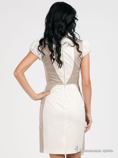 Платье Maria Rybalchenko женское, цвет серо-бежевый / белый