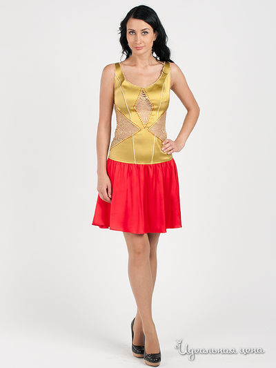 Платье Maria Rybalchenko, цвет цвет золотистый / алый