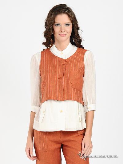 Топ IMPREVU, цвет цвет оранжевый