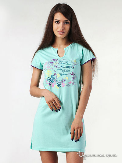 Сорочка Modno, цвет цвет бирюзовый