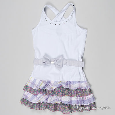 Сарафан M9K, цвет цвет белый / сиреневый