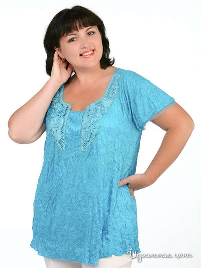 Блуза Зар-Стиль, цвет цвет бирюзовый