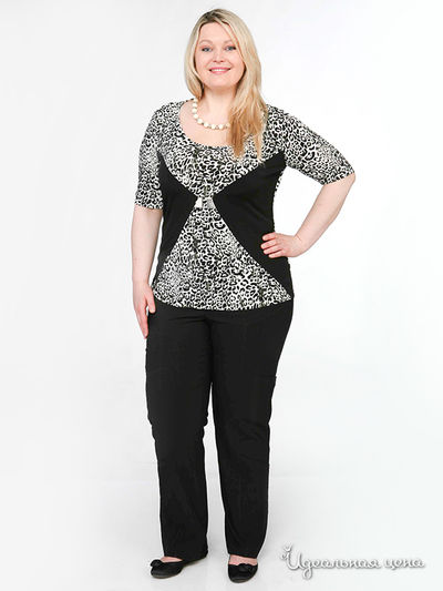 Блуза Зар-Стиль, цвет цвет белый / черный