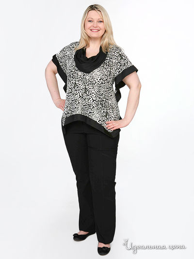 Блуза Зар-Стиль, цвет цвет черный / белый