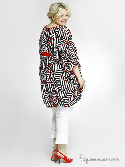 Туника Зар-Стиль, цвет цвет черный / белый / красный