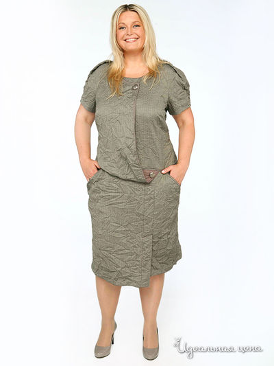 Платье Зар-Стиль, цвет цвет серо-зеленый