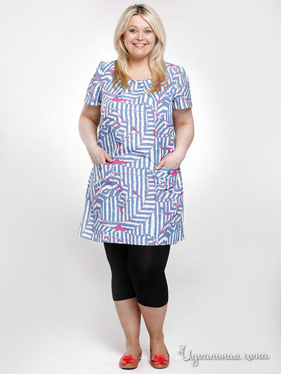 Платье Зар-Стиль, цвет цвет бело/голубой