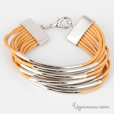 Браслет Glorius, цвет цвет песочный / серебряный