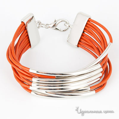 Браслет Glorius, цвет цвет оранжевый / серебряный