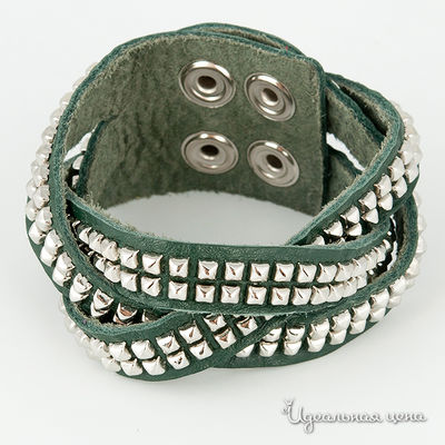 Браслет Glorius, цвет цвет темно-зеленый / серебряный