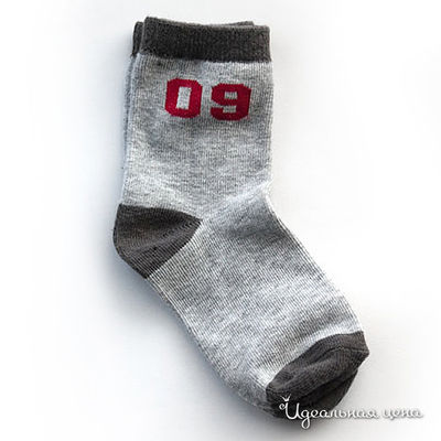 Комплект носков CHAPÔ POINTÛ для мальчика, цвет темно-серый / светло-серый, 2 пары
