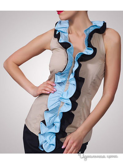 Рубашка Alonzo Corrado, цвет цвет бежевый / голубой / черный