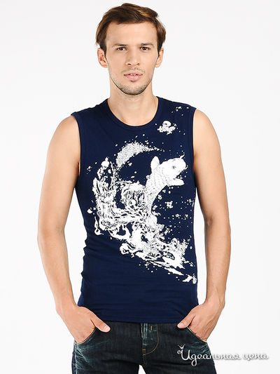 Майка Alexander Mcqueen, цвет цвет темно-синий