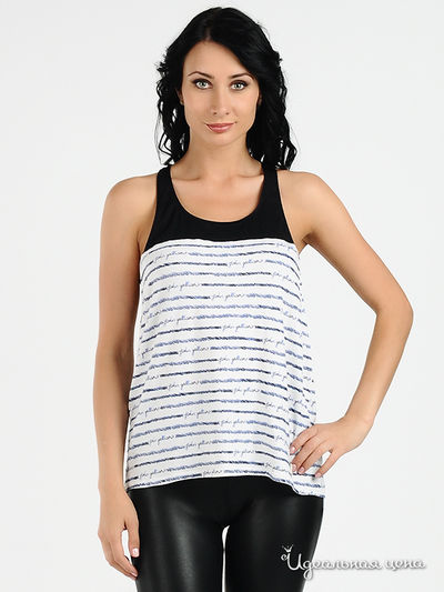 Майка Galliano, цвет цвет белый / синий