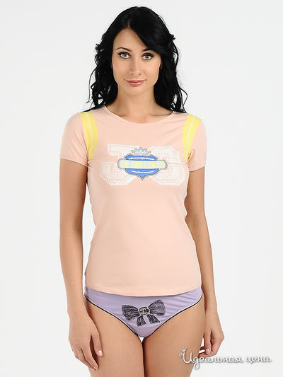 Футболка Roberto Cavalli, цвет цвет персиковый