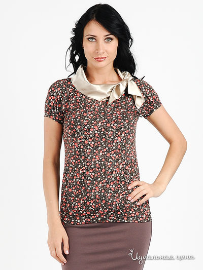 Блуза Mirella Sole, цвет цвет черный / бежевый