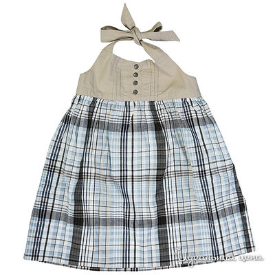 Сарафан Gulliver, цвет цвет бежевый / принт клетка